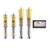 KW Variant 1 Coilover Kits 10220005 Kits, 1, 0.9 - 2.1 in. Lowered Front, 0.9 - 2.1 in. Lowered Rear, Natural/Purple Shocks, Yellow Springs, BMW, Kit thumbnail 2