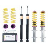 KW Street Comfort Coilover Kits 18010005 Kits, Comfort, 0.8 - 1.8 in. Lowered Front, 0.8 - 1.8 in. Lowered Rear, Natural/Black Shocks, Yellow Spring, Audi, Volkswagen, Kit thumbnail 2