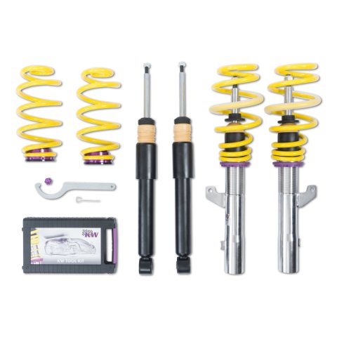 KW Variant 1 Coilover Kits 10210040 Springs/Struts, 1, Natural, Purple, Yellow, Front and Rear, Audi, A3, Kit thumbnail 2