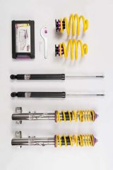 KW Variant 1 Coilover Kits 10220011 Kits, 1, 1.5 - 3.1 in. Lowered Front, 1.2 - 2.3 in. Lowered Rear, Natural/Purple Shocks, Yellow Powdercoated Springs, BMW, Kit thumbnail 2