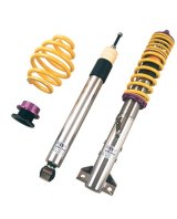 KW Variant 1 Coilover Kits 10220011 Kits, 1, 1.5 - 3.1 in. Lowered Front, 1.2 - 2.3 in. Lowered Rear, Natural/Purple Shocks, Yellow Powdercoated Springs, BMW, Kit thumbnail 3