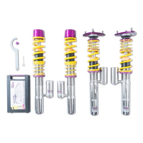 KW Club Sport Coilover Kits for 2005-2012 BOXSTER, 2006-2012 CAYMAN - 35271816 Kits, Sport, Front and Rear Lowered, Shocks, Yellow Powdercoated Springs, Porsche, Kit thumbnail 3