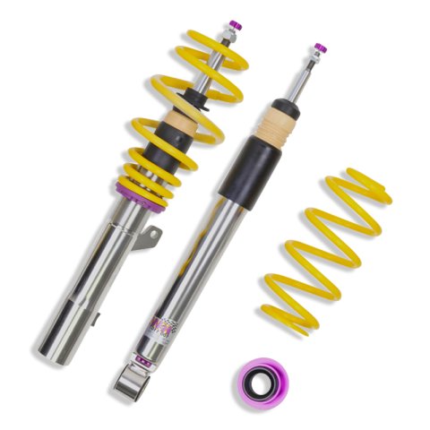 KW Variant 3 Coilover Kits for 2006-2013 A3, 2005-2014 JETTA - 35210040 Kits, 3, 1.4 2.6 in. Lowered Front and Rear, Shocks, Yellow Powdercoated Springs, Audi, Kit thumbnail 9