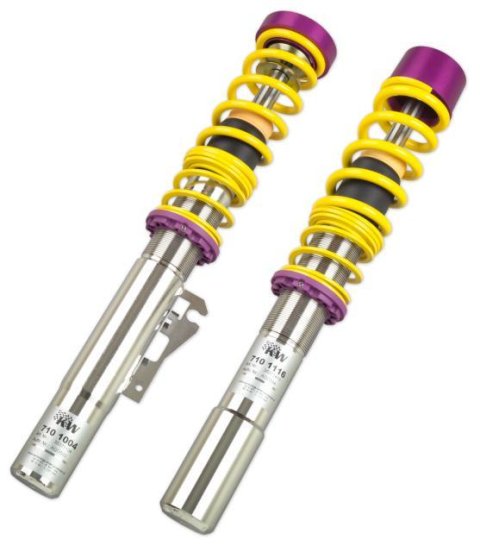 KW Variant 3 Coilover Kits 35271016 Kits, 3, 1.2 - 2.1 in. Lowered Front, 0.8 - 1.5 in. Lowered Rear, Shocks, Yellow Powdercoated Springs, Porsche, Kit thumbnail 4