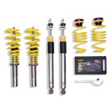 KW Variant 3 Coilover Kits 35210075 Kits, 3, 0.8 - 1.5 in. Lowered Front, 0.4 - 1.5 in. Lowered Rear, Shocks, Yellow Powdercoated Springs, Audi, Kit thumbnail 3