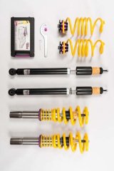 KW Variant 1 Coilover Kits 10210075 Kits, 1, 0.8 - 1.5 in. Lowered Front, 0.4 - 1.5 in. Lowered Rear, Natural/Purple Shocks, Yellow Springs, Audi, Kit thumbnail 2