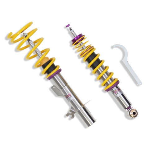KW Variant 3 Coilover Kits 35220096 Kits, 3, 1.0 - 2.4 in. Lowered Front, 1.0 - 2.0 in. Lowered Rear, Shocks, Yellow Powdercoated Springs, MINI, Kit thumbnail 8