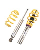 KW Variant 2 Coilover Kits 15210039 Kits, 2, 0.8 - 1.6 in. Lowered Front, 0.8 - 1.6 in. Lowered Rear, Natural/Yellow Shocks, Yellow Springs, Audi, Volkswagen, Kit thumbnail 2