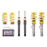 KW Variant 2 Coilover Kits 15210039 Kits, 2, 0.8 - 1.6 in. Lowered Front, 0.8 - 1.6 in. Lowered Rear, Natural/Yellow Shocks, Yellow Springs, Audi, Volkswagen, Kit thumbnail 4