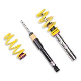 KW Variant 2 Coilover Kits 15210039 Kits, 2, 0.8 - 1.6 in. Lowered Front, 0.8 - 1.6 in. Lowered Rear, Natural/Yellow Shocks, Yellow Springs, Audi, Volkswagen, Kit thumbnail 7