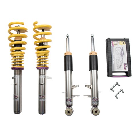 KW Variant 3 Coilover Kits 352200AL Kits, 3, 1.0 - 2.2 in. Lowered Front, 0.6 - 1.8 in. Lowered Rear, Shocks, Yellow Powdercoated Springs, BMW, Kit thumbnail 5