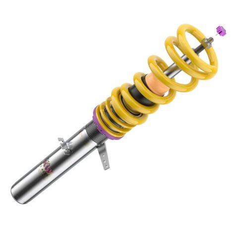 KW Variant 3 Coilover Kits 352200AL Kits, 3, 1.0 - 2.2 in. Lowered Front, 0.6 - 1.8 in. Lowered Rear, Shocks, Yellow Powdercoated Springs, BMW, Kit thumbnail 6