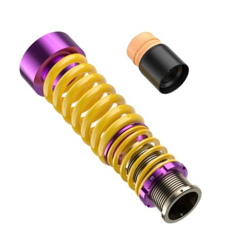 KW HAS Coilover Kits 25385010 Kits, HAS, 0.0 - 0.8 in. Lowered Front, 0.2 - 1.0 in. Lowered Rear, Yellow Powdercoated Springs, Nissan, Kit thumbnail 4