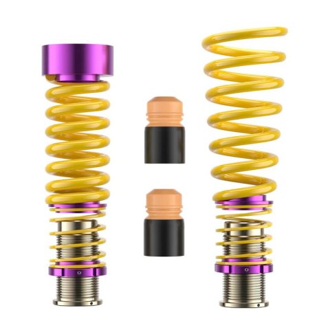 KW HAS Coilover Kits 25385010 Kits, HAS, 0.0 - 0.8 in. Lowered Front, 0.2 - 1.0 in. Lowered Rear, Yellow Powdercoated Springs, Nissan, Kit thumbnail 6