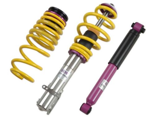 KW Variant 1 Coilover Kits 10227002 Kits, 1, 1.5 - 2.7 in. Lowered Front, 1.2 - 2.0 in. Lowered Rear, Natural/Purple Shocks, Yellow Powdercoated Springs, Chrysler, Kit thumbnail 3