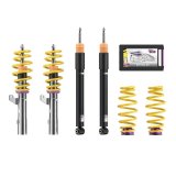 KW Variant 2 Coilover Kits for 2015-2020 S3 - 1521000T Kits, 2, 0.0 1.2 in. Lowered Front, 0.2 1.2 in. Lowered Rear, Natural/Yellow Shocks, Yellow Springs, Audi, Kit thumbnail 2