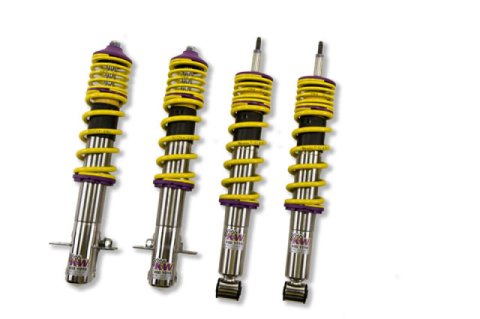 KW Variant 2 Coilover Kits 15280001 Kits, 2, 1.7 - 2.9 in. Lowered Front and Rear, Natural/Yellow Shocks, Yellow Powdercoated Springs, Volkswagen, Kit thumbnail 5