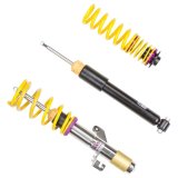 KW Variant 1 Coilover Kits 1022000R Kits, 1, 1.0 - 2.2 in. Lowered Front, 1.2 - 2.4 in. Lowered Rear, Natural/Purple Shocks, Yellow Springs, BMW, Kit thumbnail 9