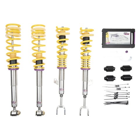KW Street Comfort Coilover Kits 180200BY Kits, Comfort, 0.8 - 1.8 in. Lowered Front, 0.8 - 1.8 in. Lowered Rear, Natural/Black Shocks, Yellow Springs, BMW, Kit thumbnail 3