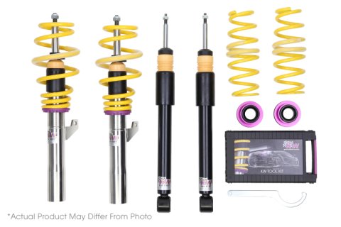 KW Street Comfort Coilover Kits 180200BY Kits, Comfort, 0.8 - 1.8 in. Lowered Front, 0.8 - 1.8 in. Lowered Rear, Natural/Black Shocks, Yellow Springs, BMW, Kit thumbnail 9