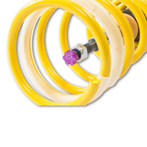 KW Street Comfort Coilover Kits 18020032 Kits, Comfort, 0.6 - 1.4 in. Lowered Front, 0.4 - 1.2 in. Lowered Rear, Natural/Black Shocks, Yellow Powdercoated Springs, BMW, Kit thumbnail 6