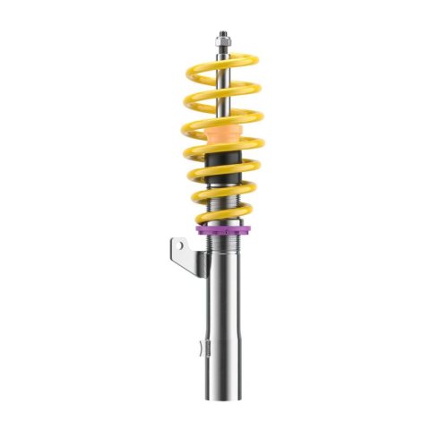 KW Variant 3 Coilover Kits 352100AD Kits, 3, 0.8 - 2.0 in. Lowered Front, 0.8 - 1.8 in. Lowered Rear, Shocks, Yellow Powdercoated Springs, Audi, Kit thumbnail 4