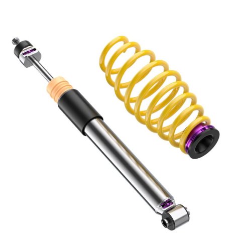 KW Variant 3 Coilover Kits 352100AD Kits, 3, 0.8 - 2.0 in. Lowered Front, 0.8 - 1.8 in. Lowered Rear, Shocks, Yellow Powdercoated Springs, Audi, Kit thumbnail 5
