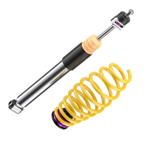 KW Variant 3 Coilover Kits 352100AD Kits, 3, 0.8 - 2.0 in. Lowered Front, 0.8 - 1.8 in. Lowered Rear, Shocks, Yellow Powdercoated Springs, Audi, Kit thumbnail 8