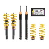 KW Variant 1 Coilover Kits for 2015-2023 MACAN, 2009-2017 Q5, 2014-2017 SQ5 - 10210090 Kits, 1, 1.6 3.1 in. Lowered Front, 1.8 3.3 in. Lowered Rear, Natural/Purple Shocks, Yellow Springs, Audi, Porsche, Kit thumbnail 2