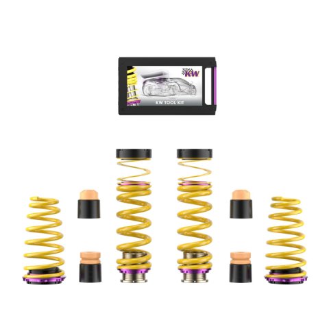 KW HAS Coilover Kits 25371090 Kits, HAS, 0.8 - 1.4 in. Lowered Front, 0.6 - 1.4 in. Lowered Rear, Yellow Powdercoated Springs, Porsche, Kit thumbnail 2