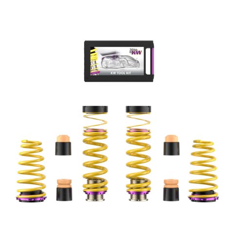 KW HAS Coilover Kits 25371090 Kits, HAS, 0.8 - 1.4 in. Lowered Front, 0.6 - 1.4 in. Lowered Rear, Yellow Powdercoated Springs, Porsche, Kit thumbnail 3