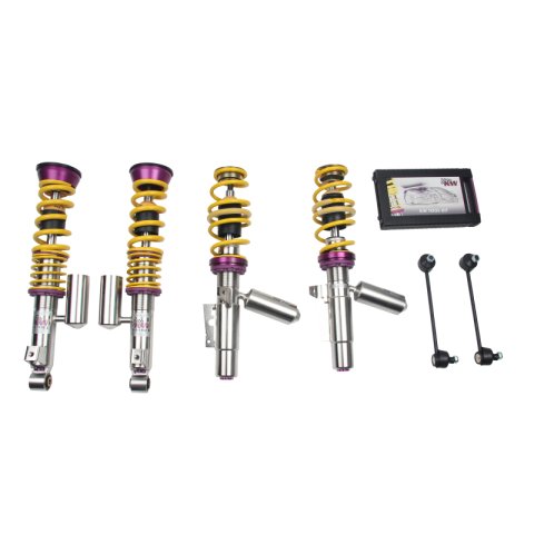 KW Variant 3 Coilover Kits for 1997-2008 911 - 35271003 Kits, 3, 0.9 1.5 in. Lowered Front, 0.8 1.5 in. Lowered Rear, Shocks, Yellow Powdercoated Springs, Porsche, Kit thumbnail 5