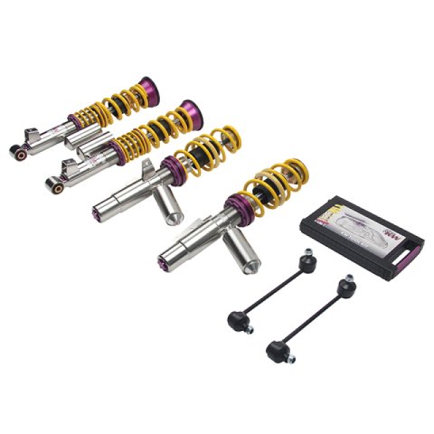 KW Variant 3 Coilover Kits for 1997-2008 911 - 35271003 Kits, 3, 0.9 1.5 in. Lowered Front, 0.8 1.5 in. Lowered Rear, Shocks, Yellow Powdercoated Springs, Porsche, Kit thumbnail 6