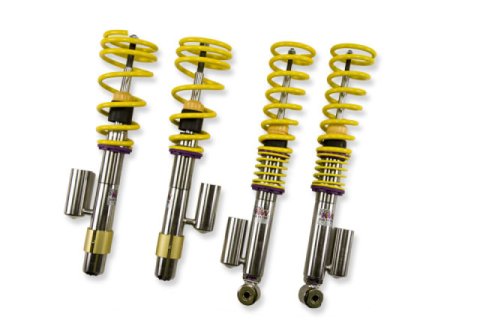 KW Variant 3 Coilover Kits 35220046 Kits, 3, 0.6 - 1.6 in. Lowered Front, 0.4 - 1.2 in. Lowered Rear, Shocks, Yellow Powdercoated Springs, BMW, Kit thumbnail 2