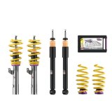 KW Variant 1 Coilover Kits 10280029 Kits, 1, 0.9 - 2.1 in. Lowered Front, 0.9 - 2.1 in. Lowered Rear, Natural/Purple Shocks, Yellow Springs, Volkswagen, Audi, Kit thumbnail 2