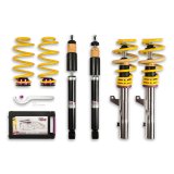 KW Variant 1 Coilover Kits 10281031 Kits, 1, 0.4 - 1.4 in. Lowered Front, 0.2 - 1.2 in. Lowered Rear, Natural/Purple Shocks, Yellow Springs, Audi, Volkswagen, Kit thumbnail 3