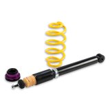 KW Variant 1 Coilover Kits 10281031 Kits, 1, 0.4 - 1.4 in. Lowered Front, 0.2 - 1.2 in. Lowered Rear, Natural/Purple Shocks, Yellow Springs, Audi, Volkswagen, Kit thumbnail 8