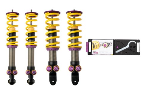 KW Variant 5 Coilover Kits 30961031 Kits, (V5), without Magride or Nose Lift, Front and Rear Shocks, Adjustable Valving, Steel, Zinc, Chevrolet, Set of 4 thumbnail 4