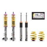 KW Variant 3 Coilover Kits 35220013 Kits, 3, 1.5 - 3.1 in. Lowered Front, 1.2 - 2.3 in. Lowered Rear, Shocks, Yellow Powdercoated Springs, BMW, Kit thumbnail 2