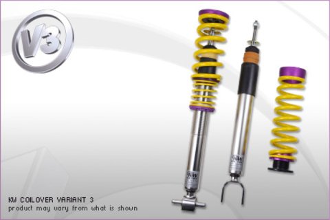 KW Variant 3 Coilover Kits for 1996-2008 PASSAT - 35280011 Kits, 3, 1.5 2.9 in. Lowered Front and Rear, Shocks, Yellow Powdercoated Springs, Volkswagen, Kit thumbnail 6