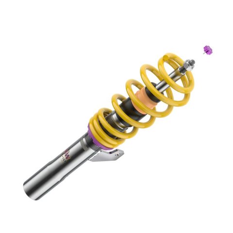 KW Variant 3 Coilover Kits 35210097 Kits, 3, 0.9-2.1 in. lowered front and rear, Shocks, Yellow Powdercoated Springs, Audi, Kit thumbnail 8