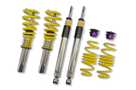 KW Variant 3 Coilover Kits 35210078 Kits, 3, 0.8 - 1.5 in. Lowered Front, 0.4 - 1.5 in. Lowered Rear, Shocks, Yellow Powdercoated Springs, Audi, Kit thumbnail 7