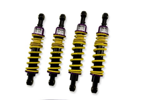 KW Variant 2 Coilover Kits 15269503 Kits, 2, 0.0 - 0.9 in. Lowered Front, 0.0 - 0.9 in. Lowered Rear, Black Shocks, Yellow Springs, Lotus, Kit thumbnail 2