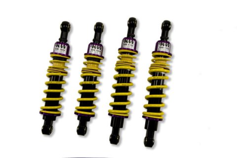 KW Variant 2 Coilover Kits 15269503 Kits, 2, 0.0 - 0.9 in. Lowered Front, 0.0 - 0.9 in. Lowered Rear, Black Shocks, Yellow Springs, Lotus, Kit thumbnail 3