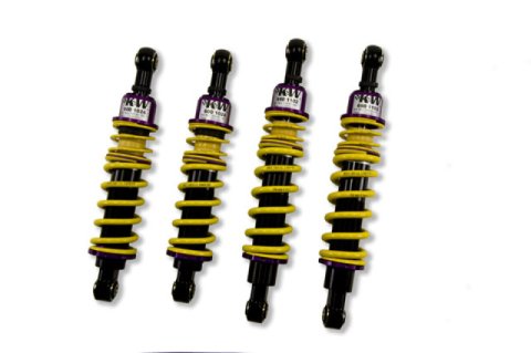 KW Variant 2 Coilover Kits 15269503 Kits, 2, 0.0 - 0.9 in. Lowered Front, 0.0 - 0.9 in. Lowered Rear, Black Shocks, Yellow Springs, Lotus, Kit thumbnail 4