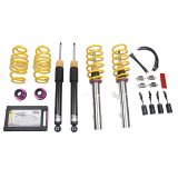 KW Variant 1 Coilover Kits 1028000R Kits, 1, 0.6 - 1.8 in. Lowered Front, 0.8 - 2.0 in. Lowered Rear, Natural/Purple Shocks, Yellow Springs, Volkswagen, Kit thumbnail 3