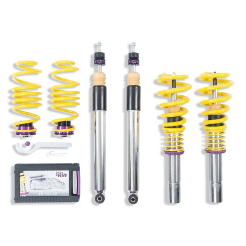 KW Variant 3 Coilover Kits for 2015-2023 MACAN, 2009-2017 Q5, 2014-2017 SQ5 - 35210090 Kits, 3, 1.6 3.1 in. Lowered Front, 1.8 3.3 in. Lowered Rear, Shocks, Yellow Powdercoated Springs, Audi, Porsche, Kit thumbnail 3