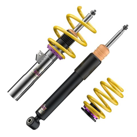 KW Variant 2 Coilover Kits 152200AG Kits, 2, 0.8 - 1.8 in. Lowered Front, 1.2 - 2.6 in. Lowered Rear, Natural/Yellow Shocks, Yellow Springs, MINI, Kit thumbnail 7