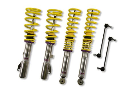 KW Variant 3 Coilover Kits 35220029 Kits, 3, 1.2 - 2.3 in. Lowered Front, 0.8 - 2.0 in. Lowered Rear, Shocks, Yellow Powdercoated Springs, BMW, Kit thumbnail 5