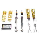 KW Variant 2 Coilover Kits 15220080 Kits, 2, 1.0 - 2.2 in. Lowered Front, 0.8 - 2.0 in. Lowered Rear, Natural/Yellow Shocks, Yellow Springs, BMW, Kit thumbnail 3